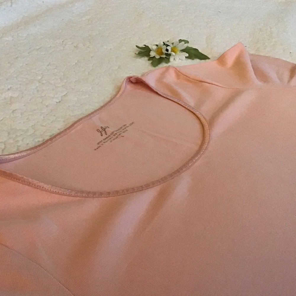 J. Jill pink compassion tee with silky neckline